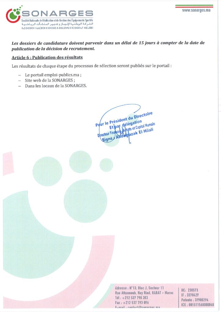 SONARGES Recrutement-RECRUTE