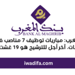 iwadifa.com bank al maghrib بنك المغرب مباريات التوظيف recrute recrutement emploi public